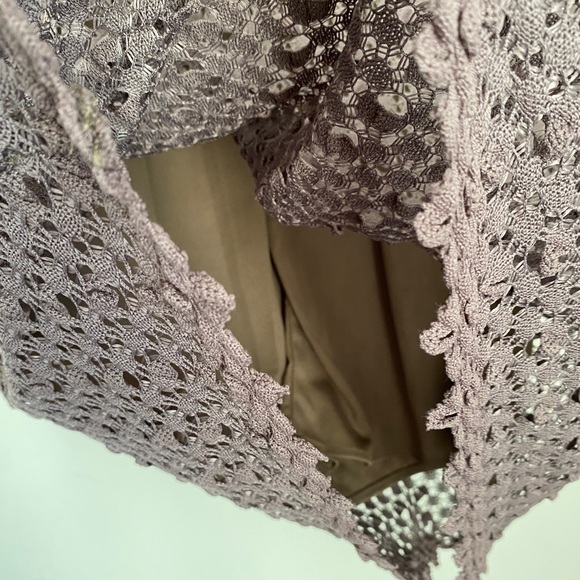 NWT Chris McLaughlin Purple Crochet Pullover Dress Size 6 - Picture 8 of 8